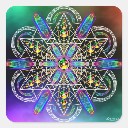 Realiteit is frequentie vierkante sticker (Voorkant)