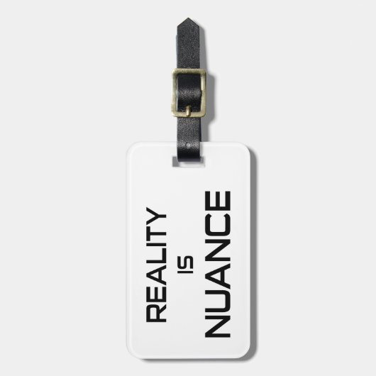 Realiteit is nuance bagagelabel (Voorkant verticaal)