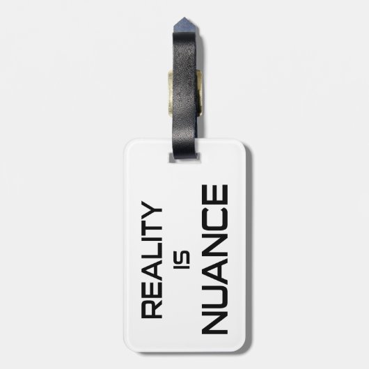Realiteit is nuance bagagelabel (Achterkant verticaal)