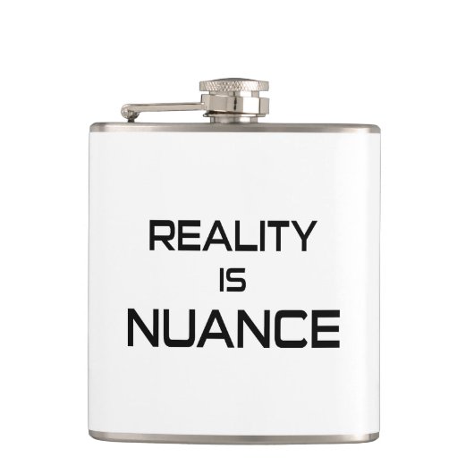 Realiteit is nuance heupfles (Voorkant)