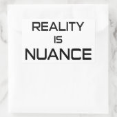 Realiteit is nuance rechthoekige sticker (Tas)