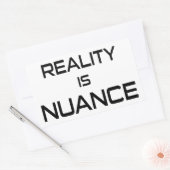 Realiteit is nuance rechthoekige sticker (Envelop)