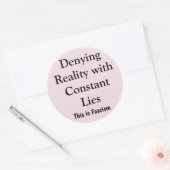 Realiteit Ontkennen Ronde Sticker (Envelop)