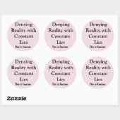 Realiteit Ontkennen Ronde Sticker (Vel)