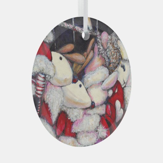 Realiteit op vakantie glas ornament (Voorkant Rechts)