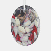 Realiteit op vakantie glas ornament (Voorkant links)