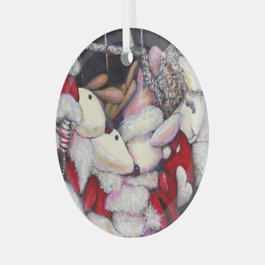 Realiteit op vakantie glas ornament (Voorkant links)