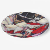 Realiteit op vakantie papieren bordje (Gekanteld)