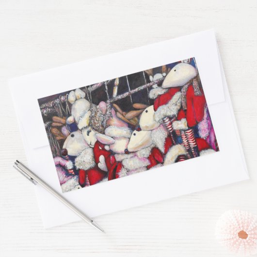 Realiteit op vakantie rechthoekige sticker (Envelop)