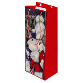 Realiteit op vakantie wijn cadeautas (Achterkant Gekanteld)