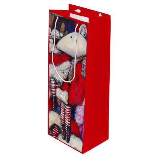 Realiteit op vakantie wijn cadeautas (Voorkant Gekanteld)