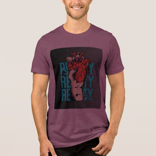 Realiteit Slaat Anders Minimaal Hand Concept Ontwe Tri-Blend Shirt (Voorkant)