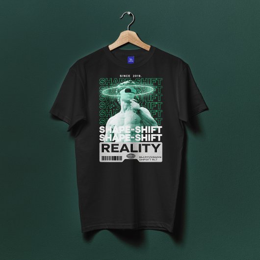 Realiteit van vormverschuiving t-shirt
