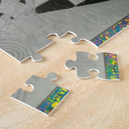 realiteit verdeeld legpuzzel (Zijkant)