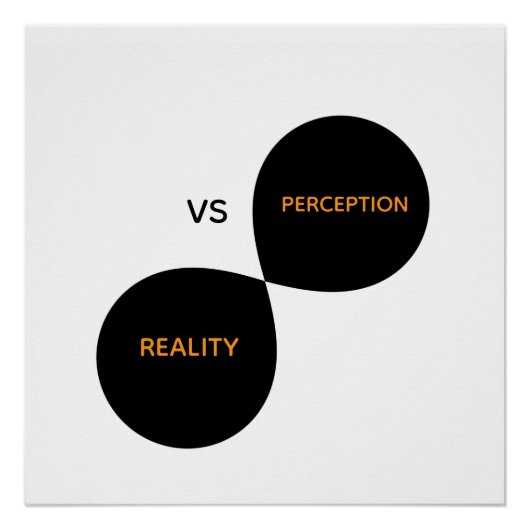 Realiteit versus perceptie perfect poster (Voorkant)