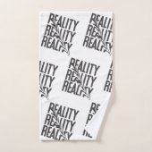 Realiteitscheck Typografie Modern Minimalistisch Bad Handdoek (Handdoek)