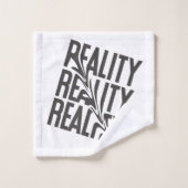 Realiteitscheck Typografie Modern Minimalistisch Bad Handdoek (Wasdoekje)