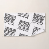 Realiteitscheck Typografie Modern Minimalistisch Bad Handdoek (Handdoek)