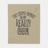 Realiteitscontrole Fleece Deken (Voorkant)