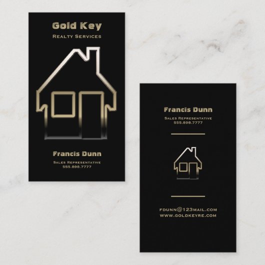 Realiteitsservices voor makelaars in onroerend goe visitekaartje (Voorkant / Achterkant)