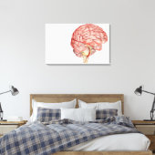 Realitische weergave van het menselijk brein canvas afdruk (Insitu (Slaapkamer))
