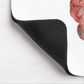 Realitische weergave van het menselijk brein muismat (Hoek)