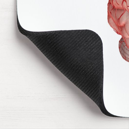 Realitische weergave van het menselijk brein muismat (Hoek)