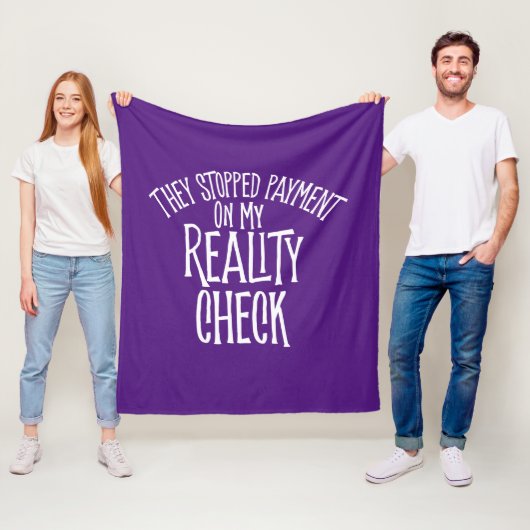 Reality Check Fleece Blanket Deken (In situ)