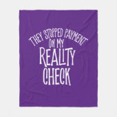 Reality Check Fleece Blanket Deken (Voorkant)