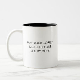 Reality Coffee Humor Mug Tweekleurige Koffiemok