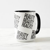 Reality Distortion Typografie| Moderne Abstract Mok (Voorkant rechts)