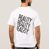 Reality Distortion Typografie T-shirt (Achterkant)