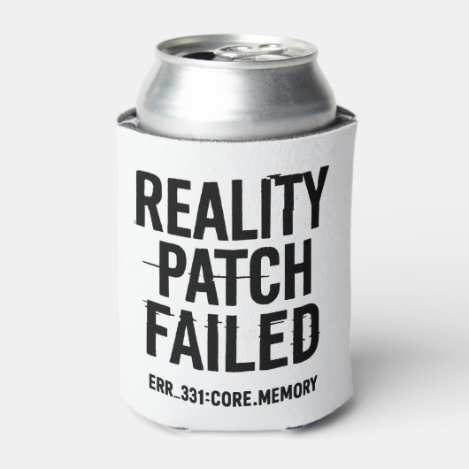 Reality patch mislukt - Glitched Typography Blikjeskoeler (Blikje Voorkant)