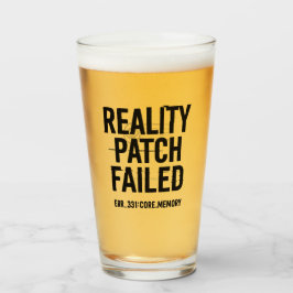 Reality patch mislukt - Glitched Typography Glas