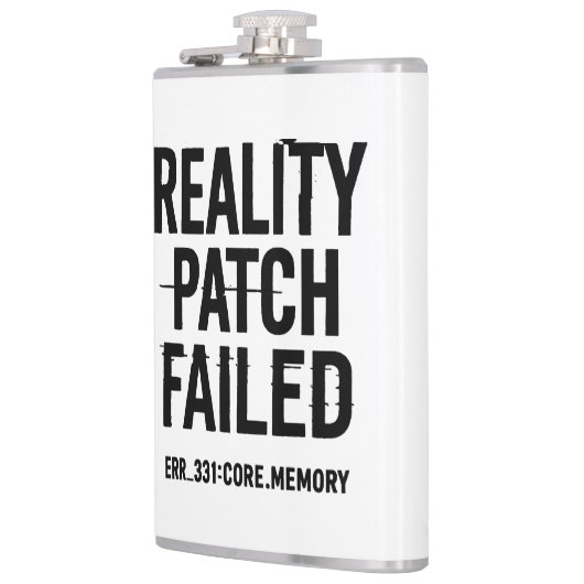 Reality patch mislukt - Glitched Typography Heupfles (Links)