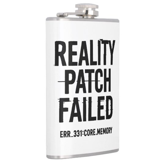 Reality patch mislukt - Glitched Typography Heupfles (Rechts)