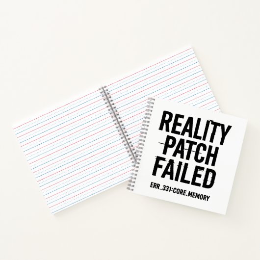 Reality patch mislukt - Glitched Typography Notitieboek (Binnen)