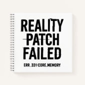 Reality patch mislukt - Glitched Typography Notitieboek (Voorkant)