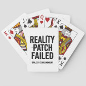 Reality patch mislukt - Glitched Typography Pokerkaarten (Achterkant)