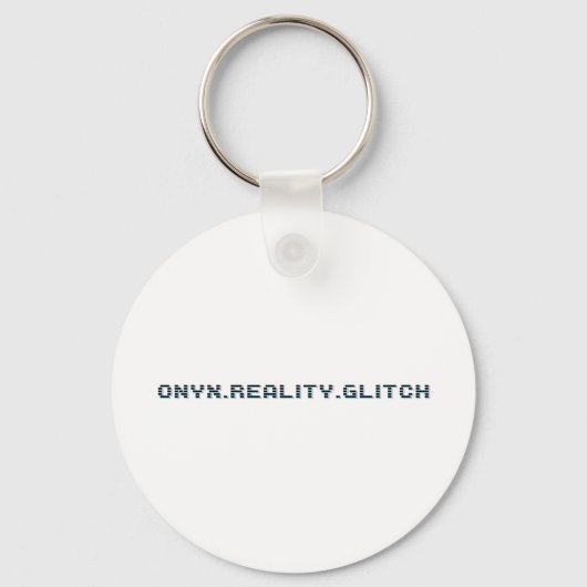 Reality patch mislukt - Glitched Typography Sleutelhanger (Achterkant)