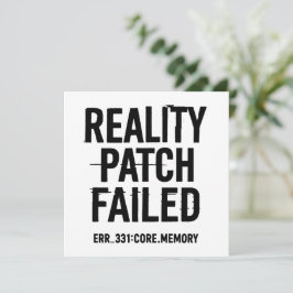 Reality Patch Mislukt - Glitchende Typografie Kaart