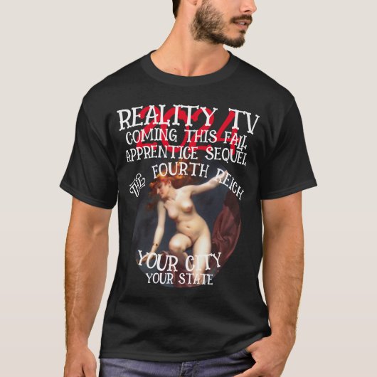 REALITY TV VIERDE RIJK DEZE HERFST DERDE T-SHIRT (Voorkant)