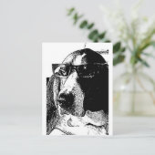REally cool basset hound Briefkaart (Staand voorkant)