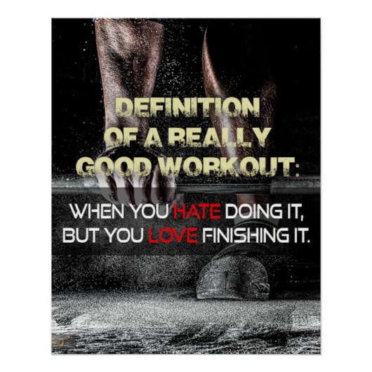 Really Good Workout Motivational Poster (Voorkant)