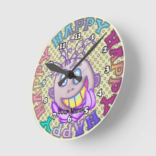 Really Happy Face Ronde Klok (Hoek)