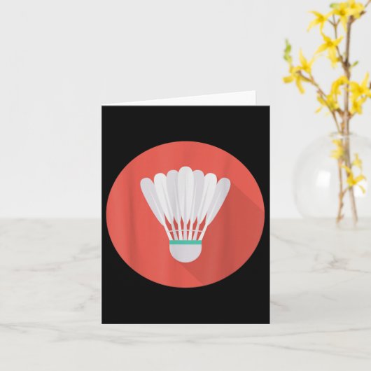 Really Like Badminton Shuttle Birdie 7  Kaart (Gele Bloem)