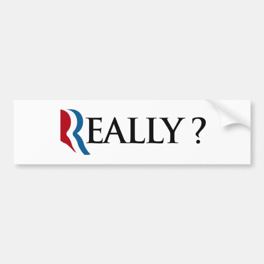REALLY ROMNEY -.png Bumpersticker (Voorkant)