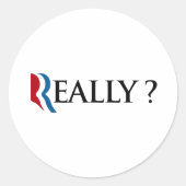 REALLY ROMNEY -.png Ronde Sticker (Voorkant)
