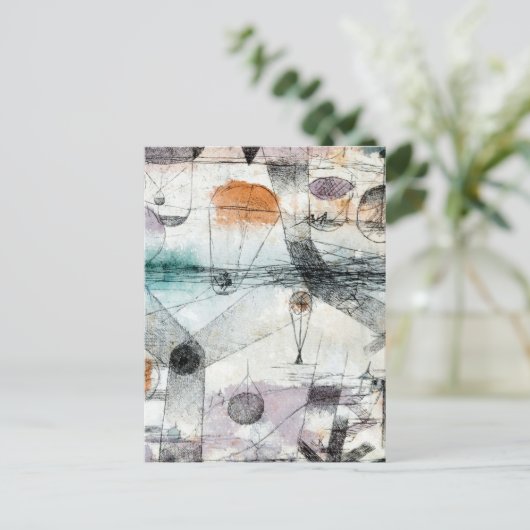 Realm of Air Paul Klee Abstract Expressionist Briefkaart (Staand voorkant)