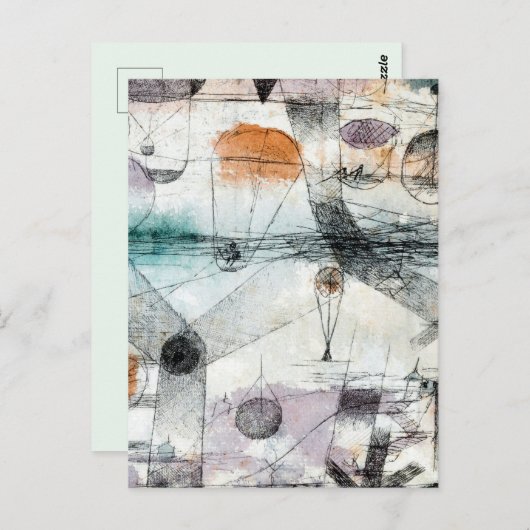 Realm of Air Paul Klee Abstract Expressionist Briefkaart (Voorkant / Achterkant)